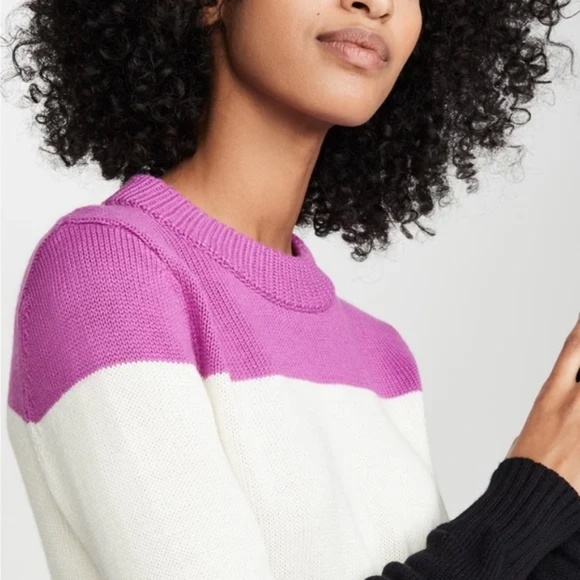 Shopbop wide stripe sweater L New - Picture 5 of 16